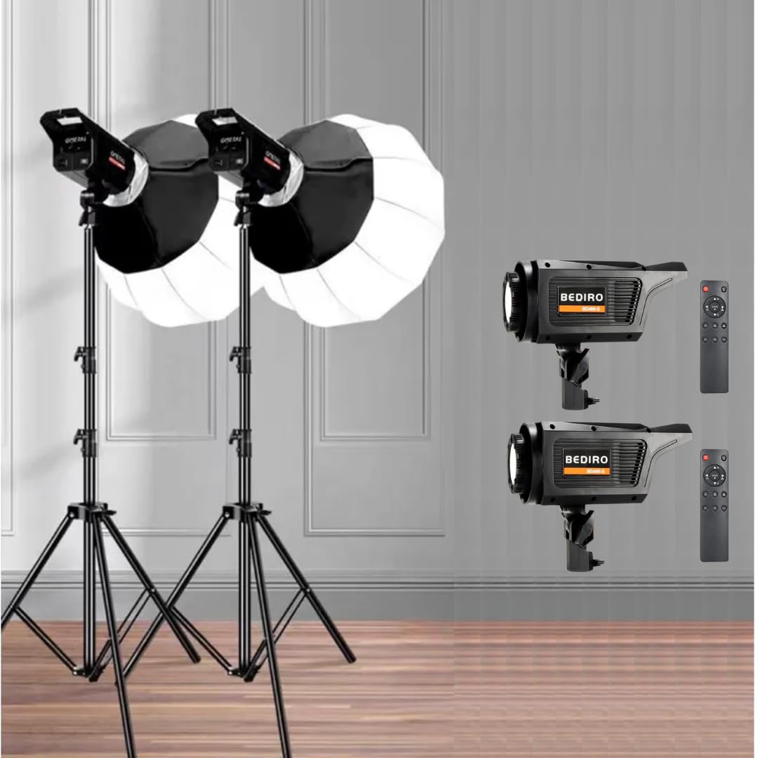 サートゥン・シェーズ・オブ・ライムライト YUGAM 400 Watt LED Softbox Lighting Kit with Lantern Diffuser